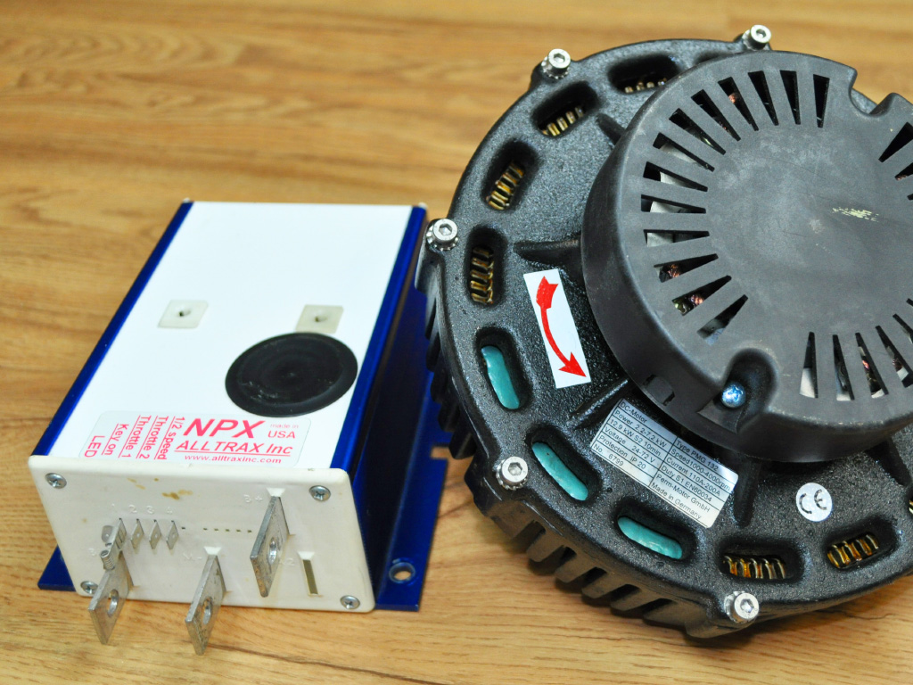 YardMule Electric Tractor - eletric motor and controller